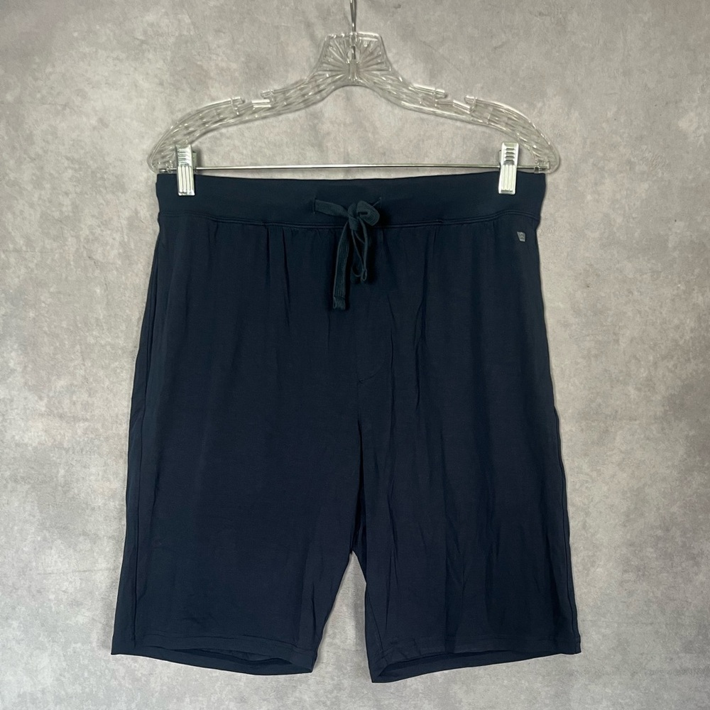 Mac Weldon blue Draw String shorts lounge Medium Quiet Luxury Minimalist 9”